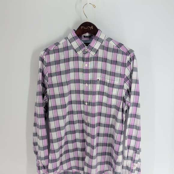 Tommy Hilfiger 80's 2Ply Double Retors Plaid Button-Down Shirt Multicolor Size S - Picture 1 of 10